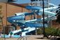 8 मीटर चौड़ाई वाटर पार्क स्लाइड व्यापार वाणिज्यिक फाइबरग्लास स्लाइड निजी पूल के लिए