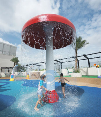 बिग फाइबरग्लास वाटर पार्क छाता 2.0M व्यास बच्चों के मशरूम पानी का फव्वारा