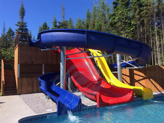 होटल स्विमिंग पूल जल स्लाइड शीसे रेशा एक्वा पार्क उपकरण 4.5 मीटर ऊंचाई