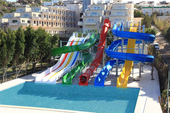 Swimming Pool Residential Water Slide Fiberglass Water Park Equipment 4.0m Height
