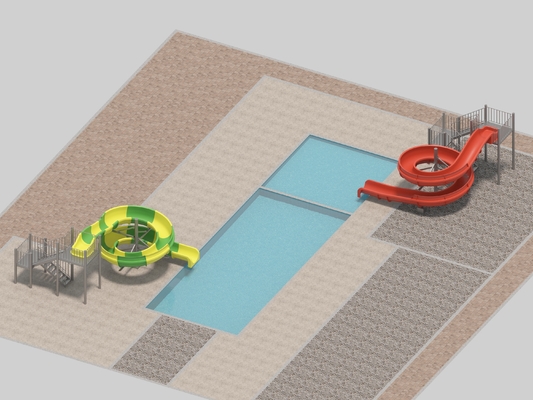 अच्छी कीमत ग्रीष्मकालीन स्विमिंग पूल वयस्क बच्चों की स्लाइड फाइबरग्लास सर्पिल आवासीय वाणिज्यिक होटल स्विमिंग पूल के लिए उपयुक्त ऑनलाइन