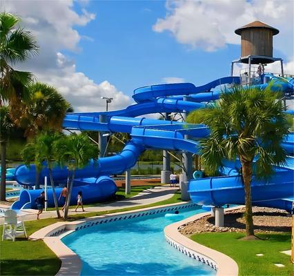 अच्छी कीमत Commercial Fiberglass Water Park Slide with 6-8mm Thickness and Over 10 Years Service Life Ending with Pool ऑनलाइन