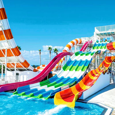 अच्छी कीमत Non-Inflatable Fiberglass Water Slide with 10 Years Service Life Ending with Pool for Kids and Adults ऑनलाइन