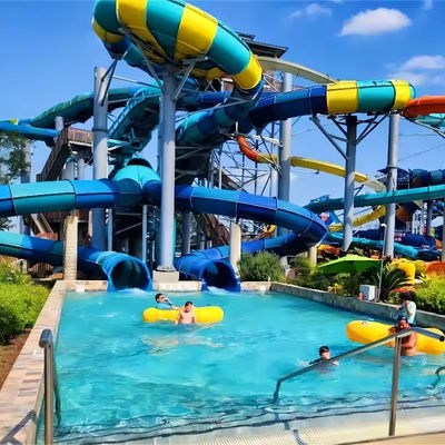 अच्छी कीमत Commercial Fiberglass Water Park Slide with 12 Months Warranty and 100-500kg Max Capacity for Outdoor Fun ऑनलाइन