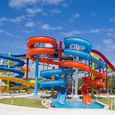 अच्छी कीमत Customized Colorful or Customized Fiberglass Slide for Residential and Resort Hotel Water Parks ऑनलाइन