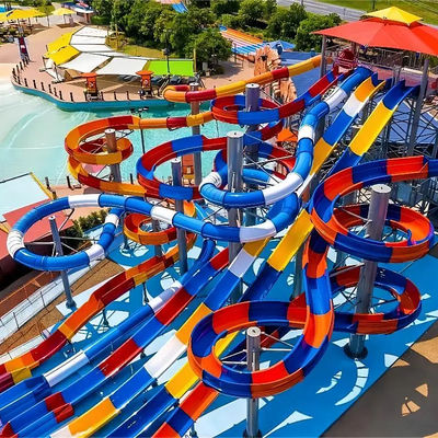 अच्छी कीमत Commercial Water Park Slide with Pool End Suitable for Kids and Adults Custom Fiberglass Slide ऑनलाइन
