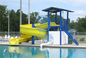पीला खुला सर्पिल स्विमिंग पूल स्लाइड 2.2 मीटर उच्च शीसे रेशा अनुकूलित