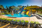 होटल 6 मीटर स्विमिंग पूल वॉटर स्लाइड सेट स्टेटिक प्रूफ शीसे रेशा अनुकूलित रंग