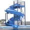 एक्वा पार्क के लिए चक्रवात स्विमिंग पूल जल स्लाइड एक टुकड़ा शीसे रेशा नीला रंग