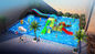 एंटी यूवी एक्वा पार्क खेल का मैदान स्प्रे पार्क शीसे रेशा परिवार जल स्लाइड