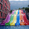 वाणिज्यिक स्विमिंग पूल/घर के लिए एक्वा पार्क उपकरण रंगीन कस्टम मल्टीपल वॉटर फाइबरग्लास स्लाइड