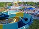 पानी का खेल आउटडोर फाइबरग्लास तैराकी खेल पूल स्लाइड्स बच्चों के लिए एक्वा पार्क उपकरण