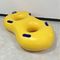 पीला डबल inflatable स्विमिंग रिंग पूल वयस्क पानी पार्क खेल खेलने के लिए फ्लोट