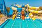 12 मिमी मोटाई का शीशा फाइबर पूल स्लाइड वाणिज्यिक थीम पार्क खेल का मैदान उपकरण