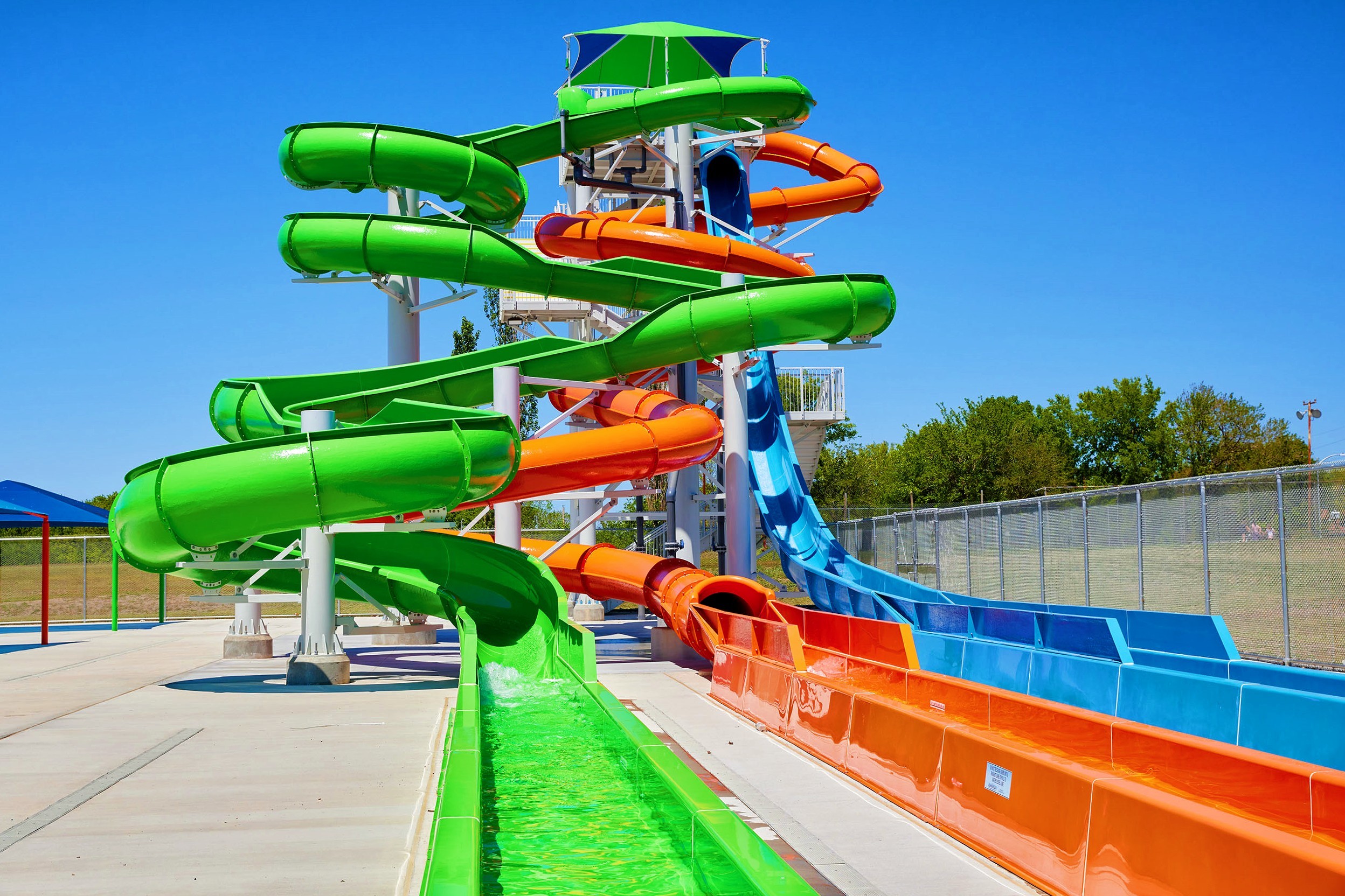 Outdoor Water Park Slide