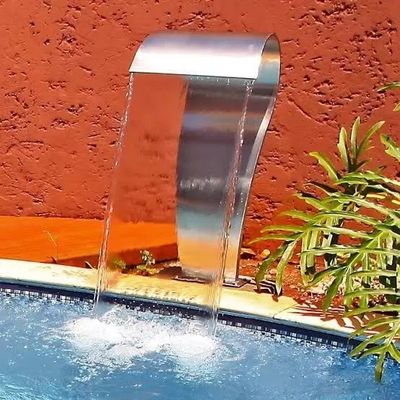 अच्छी कीमत धातु स्विमिंग पूल सामान SPA स्टेनलेस स्टील फव्वारा सिर कैस्केड आउटडोर झरना ऑनलाइन