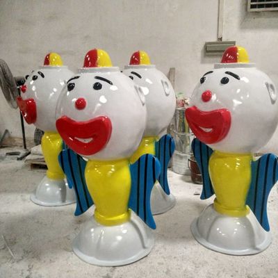 वाटर पार्क बच्चों के लिए वाटर स्पलैश पैड उपकरण बड़े सिर के लिए बच्चों के लिए विदूषक स्विमिंग पूल