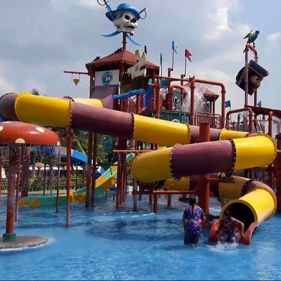 अच्छी कीमत जल मनोरंजन पार्क सवारी पार्टी उपकरण वाणिज्यिक फाइबरग्लास वाटर स्लाइड ऑनलाइन