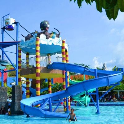 अच्छी कीमत ODM Children in ground Swimming Pool Ride Fiberglass Water Slide for Aqua Park ऑनलाइन