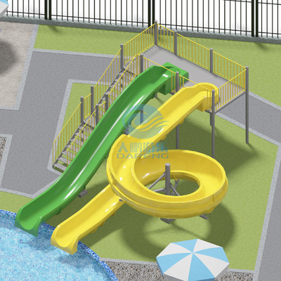 अच्छी कीमत Family Residential Swimming Pool Slide for Children and Adults Customized Water Equipment Fiberglass Color Customization ऑनलाइन