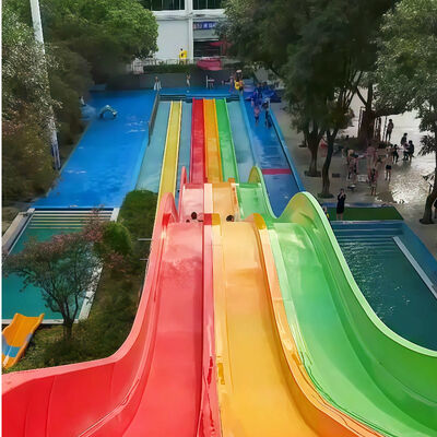 Water Park Slide Fiberglass Swimming Pool Outdoor Playground Equipment For Home Commercial Over 10 Years Old