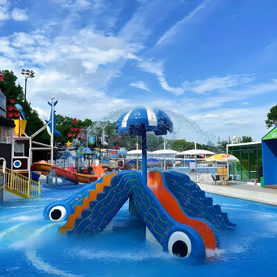 अच्छी कीमत Water Play Skits Fountain Commercial Water Park Children'S Pool Fiberglass Metal Construction Galvanized Steel With 1-Year Warranty ऑनलाइन