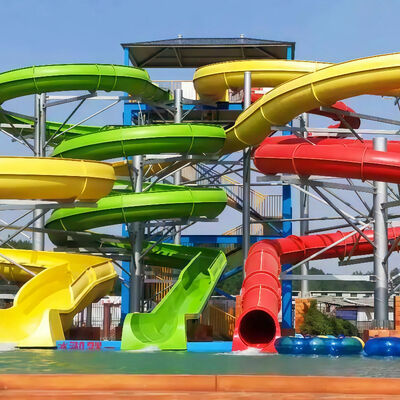 अच्छी कीमत Customized Aqua Park Inground Pool Slide Fiberglass Swimming Pool Water Slide Amusement Park Equipment Adult Children Games Over 10+ Years Service Life ऑनलाइन