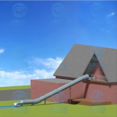 गुणवत्ता 4.14 मीटर टिकाऊ फाइबरग्लास बंद पानी की स्लाइड आवासीय स्विमिंग पूल के लिए कस्टम कारखाना