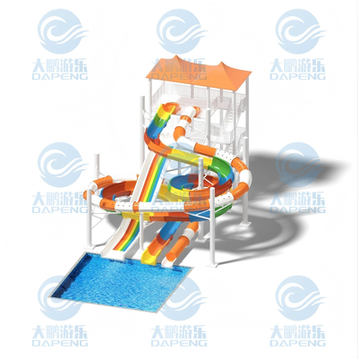 7-4m Multi-Type Combined Fiberglass Water Slide Commercial Water Park Amusement Equipment