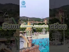 बाहरी मनोरंजन पार्क उपकरण पानी के खेल फाइबरग्लास पानी स्लाइड सेट कस्टम