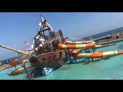 लोकप्रिय किड्स एक्वा पार्क वाटर प्लेग्राउंड पाइरेसीप स्लाइड्स स्प्लैश पैड के साथ